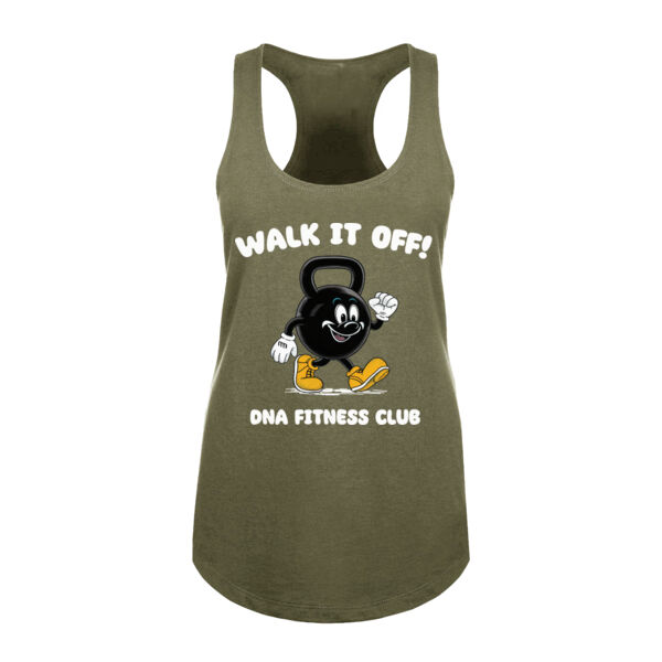 DNA FITNESS - WALK IT OFF! - WOMEN'S FITTED TANK TOP - MILITARY GREEN - $HD64TR$ Thumbnail