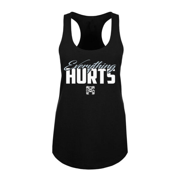 EVERYTHING HURTS - WOMEN'S FITTED TANK TOP - BLACK - $QE6DU4$ Thumbnail